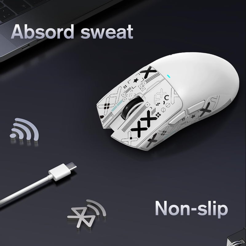 Magic-Refiner Attack Shark Gaming Mouse Anti-Slip Grip Tape,Compatible with X11 Superlight Wireless pc Mouse,Sweat Resistant,Fine Feel,Cut to Fit,Cool Mouse Skins for Video Games/Office/Study(White) - Image 5